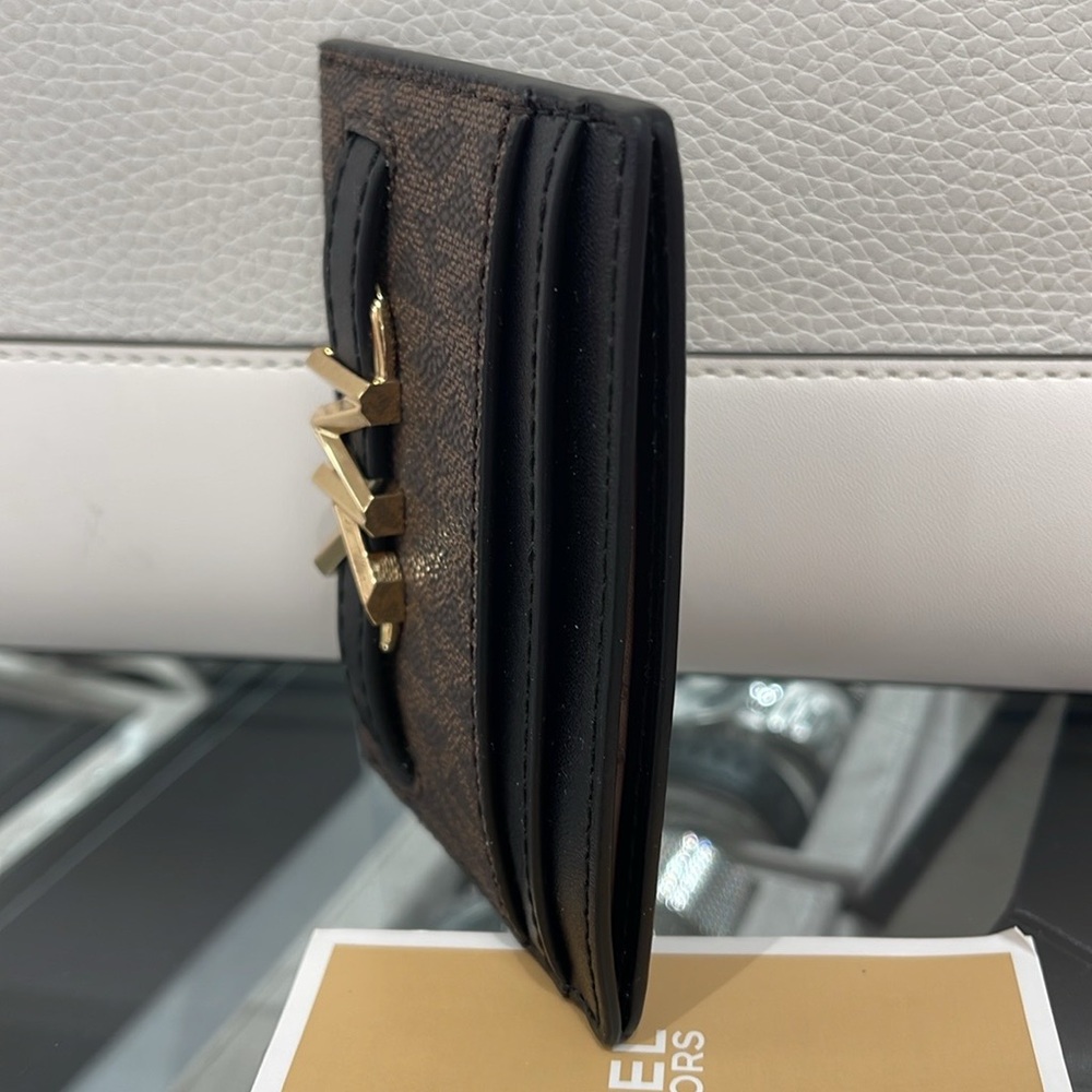 MICHAEL KORS
Reed Large Card Holder Case Wallet 
Brown /Black MK Signature 
NWT - Picture 8 of 16